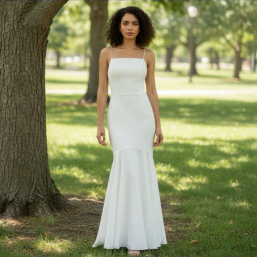 Elliatt Ivory Collins Mermaid Gown NWOT Size 8